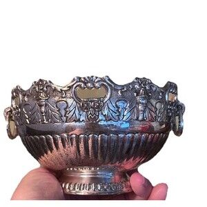 Vintage FB Rogers Silver Co. Candy Dish / Bowl With Handles Silver Plate